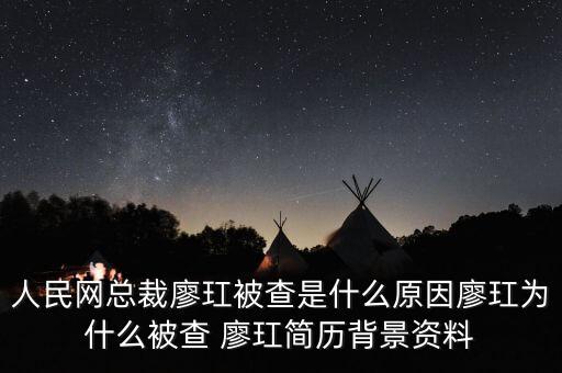 人民網(wǎng)總裁廖玒被查是什么原因廖玒為什么被查 廖玒簡(jiǎn)歷背景資料