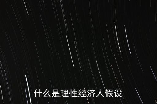 什么叫理性人假設(shè)，什么是理性經(jīng)濟(jì)人假設(shè)