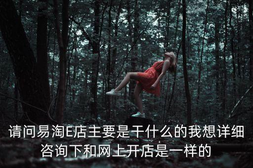 什么是淘融e店，易淘E店和淘寶有什么區(qū)別