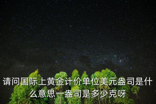請問國際上黃金計價單位美元盎司是什么意思一盎司是多少克呀