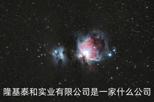 隆基泰和實業(yè)有限公司是一家什么公司