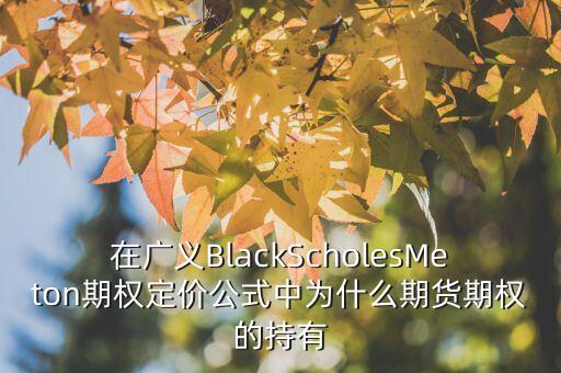 在廣義BlackScholesMeton期權定價公式中為什么期貨期權的持有
