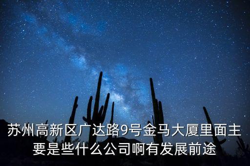 蘇州高新區(qū)廣達(dá)路9號(hào)金馬大廈里面主要是些什么公司啊有發(fā)展前途