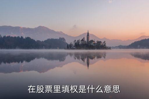 股票填權(quán)是什么意思，在股票里填權(quán)是什么意思