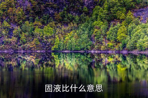固液比什么意思