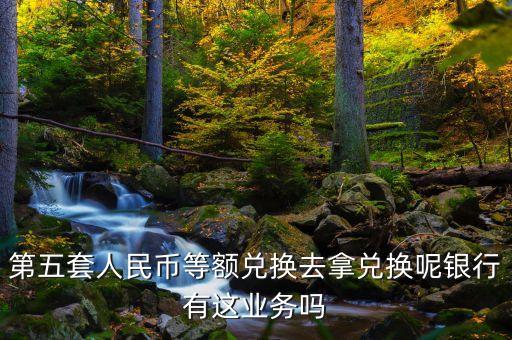第五套人民幣等額兌換去拿兌換呢銀行有這業(yè)務(wù)嗎