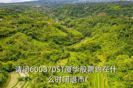600788什么時候退市的，請問600870ST廈華股票約在什么時間退市