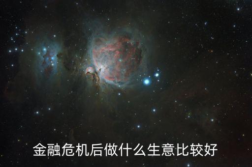 金融危機(jī)后做什么生意比較好