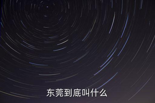 東莞叫什么城，東莞到底叫什么