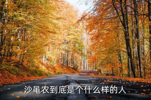 沙黽農(nóng)到底是個(gè)什么樣的人