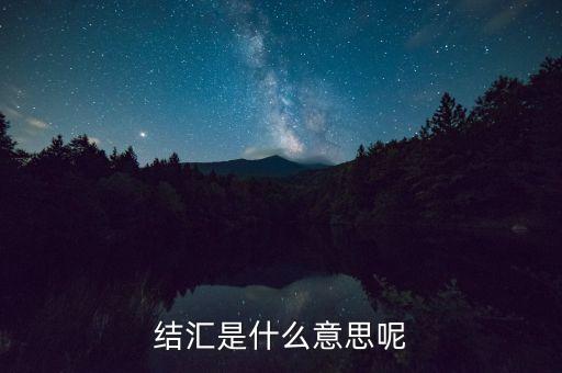 意愿結(jié)匯是什么意思，結(jié)匯是什么意思