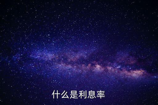 利息率是什么意思，什么是利息率