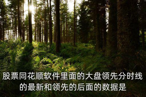 領先線是什么意思，股票同花順軟件里面的大盤領先分時線的最新和領先的后面的數(shù)據(jù)是