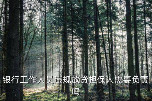 銀行違規(guī)放貸應(yīng)承擔(dān)什么責(zé)任，貸款審批人在違法放貸中承擔(dān)的責(zé)任