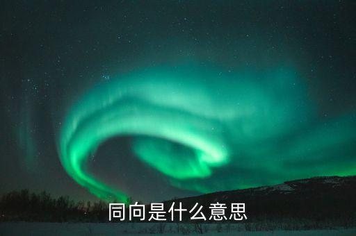 什么是同向交易，什么叫同向