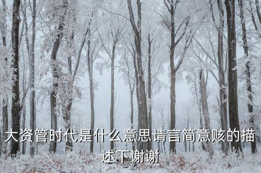 什么是泛資產(chǎn)管理時代，大資管時代是什么意思請言簡意賅的描述下謝謝