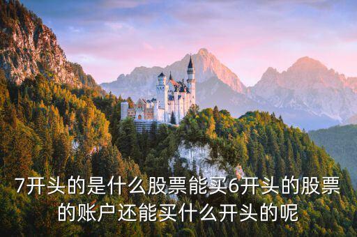 7開(kāi)頭什么證券，7開(kāi)頭的是什么股票能買6開(kāi)頭的股票的賬戶還能買什么開(kāi)頭的呢