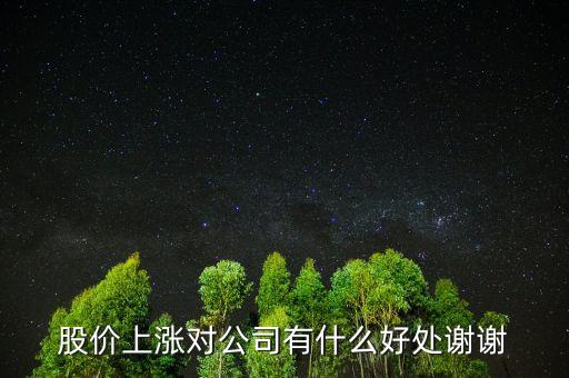 股價(jià)上漲對(duì)公司有什么好處謝謝