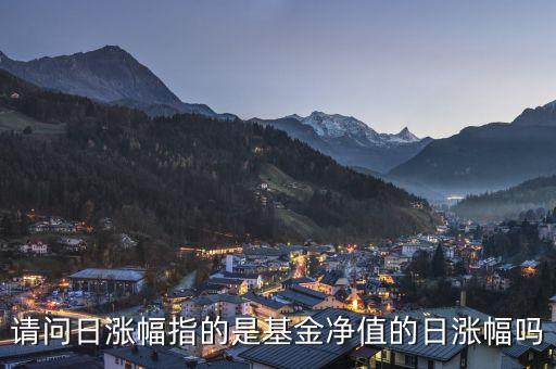 請(qǐng)問(wèn)日漲幅指的是基金凈值的日漲幅嗎