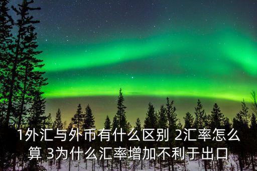 什么事外匯，外匯包括外幣 為什么外幣不一定是外匯