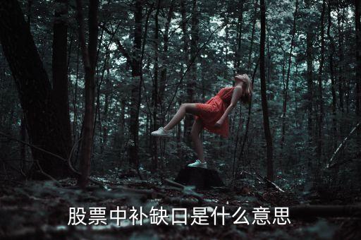 股票中補(bǔ)缺口是什么意思