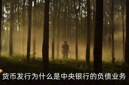 貨幣發(fā)行為什么是中央銀行的負債業(yè)務