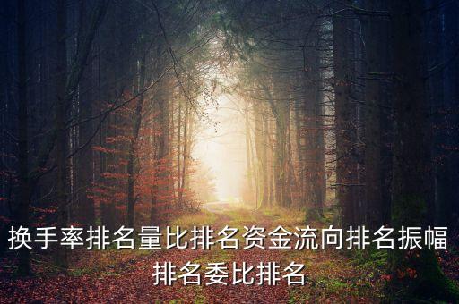 振幅榜是什么意思，換手率排名量比排名資金流向排名振幅排名委比排名