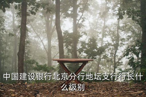 中國建設(shè)銀行北京分行地壇支行行長什么級(jí)別