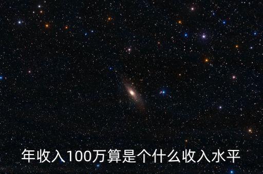 年收入100萬算是個什么收入水平
