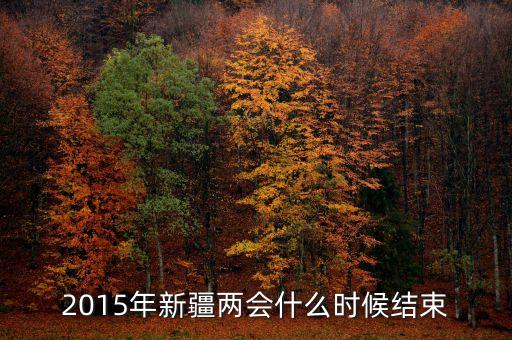 2015年新疆兩會什么時候結束