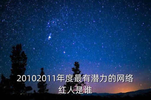 潛力網(wǎng)紅是什么，20102011年度最有潛力的網(wǎng)絡(luò)紅人是誰(shuí)