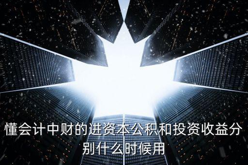 懂會(huì)計(jì)中財(cái)?shù)倪M(jìn)資本公積和投資收益分別什么時(shí)候用
