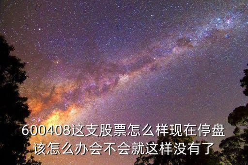 600408這支股票怎么樣現在停盤該怎么辦會不會就這樣沒有了