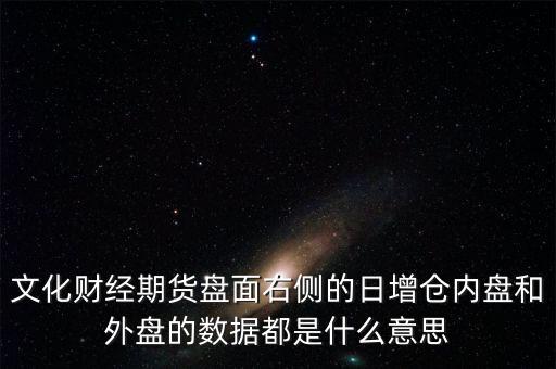 金額內(nèi)盤增加是什么意思，文化財(cái)經(jīng)期貨盤面右側(cè)的日增倉內(nèi)盤和外盤的數(shù)據(jù)都是什么意思