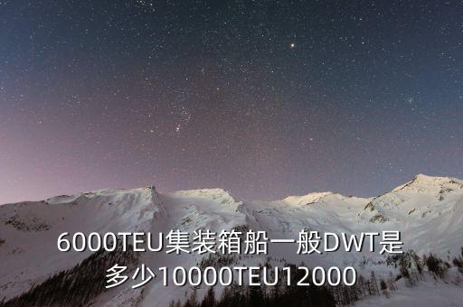 集裝箱船6000teu是什么級(jí)別，集裝箱船的衡量標(biāo)準(zhǔn) TEU 是怎么回事