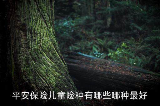 平安保險兒童險種有哪些哪種最好