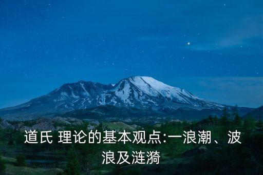  道氏 理論的基本觀點(diǎn):一浪潮、波浪及漣漪