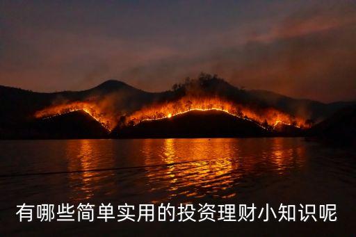 有哪些簡單實(shí)用的投資理財(cái)小知識呢