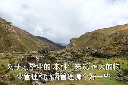 對(duì)于剛畢業(yè)的 本科生來說 恒大的物業(yè)管理和酒店管理哪個(gè)好一些