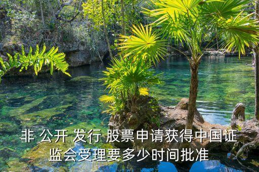 非 公開 發(fā)行 股票申請(qǐng)獲得中國(guó)證監(jiān)會(huì)受理要多少時(shí)間批準(zhǔn)