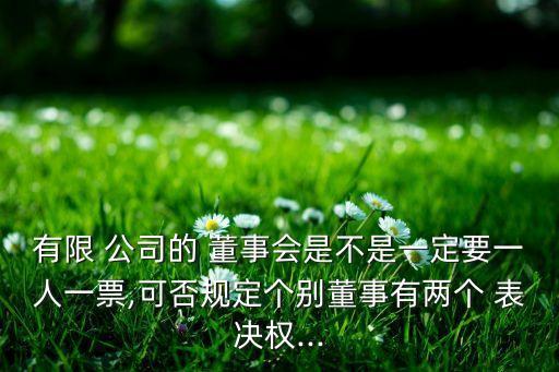 公司董事會表決權(quán),董事會表決權(quán)按出資還是按人數(shù)