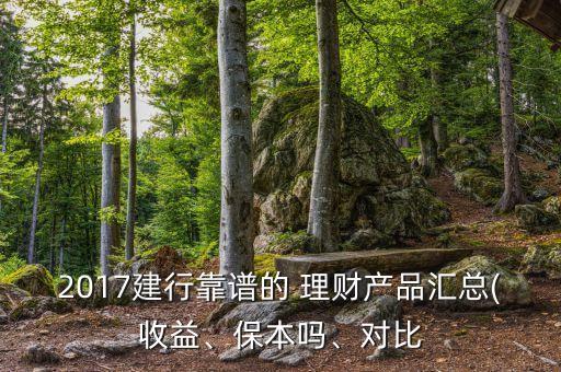 2017建行靠譜的 理財(cái)產(chǎn)品匯總(收益、保本嗎、對(duì)比