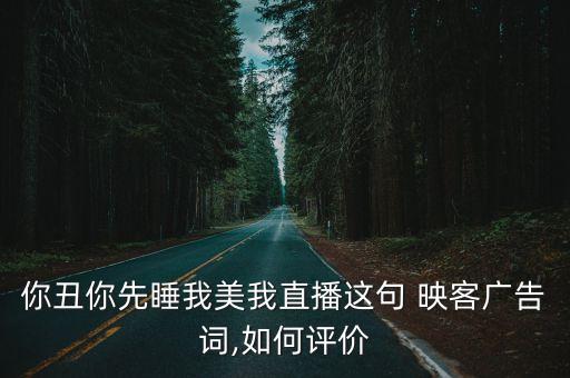 你丑你先睡我美我直播這句 映客廣告詞,如何評價