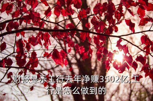 財報顯示工行去年凈賺3502億,工行是怎么做到的