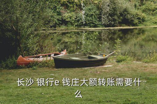  長沙 銀行e 錢莊大額轉(zhuǎn)賬需要什么