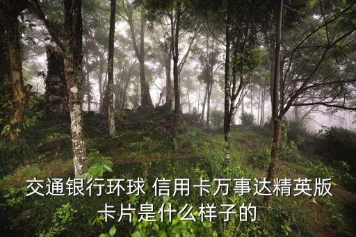  交通銀行環(huán)球 信用卡萬事達(dá)精英版卡片是什么樣子的