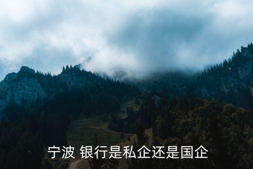  寧波 銀行是私企還是國(guó)企