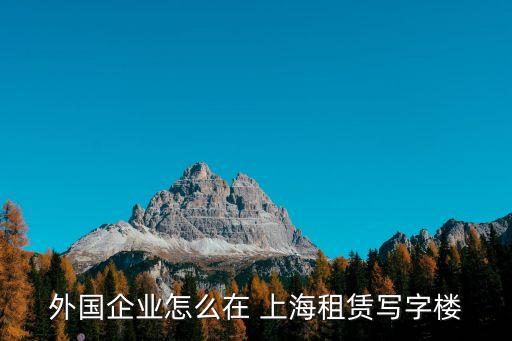 外國(guó)企業(yè)怎么在 上海租賃寫(xiě)字樓