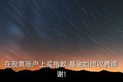 在股票賬戶上買指數(shù) 基金如何收費感謝!