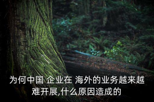 為何中國(guó) 企業(yè)在 海外的業(yè)務(wù)越來(lái)越難開(kāi)展,什么原因造成的